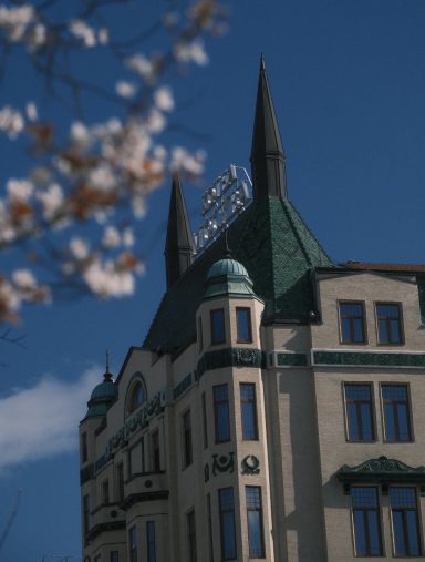 Urban architecture photograph by Bojan Stojanović featuring historic European buildings.